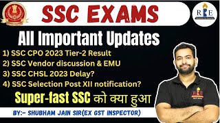 SSC Exams all important updates Vendor SSC CPO result Selection post examCHSL delay [upl. by Lannie455]