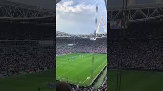 juvenapoli vergognoso urlo dal settore ospiti nel minuto di silenzio [upl. by Ahsitram]