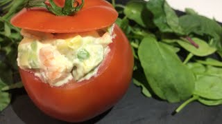 Tomate Farcie froide  Crevettes Avocat [upl. by Keener]