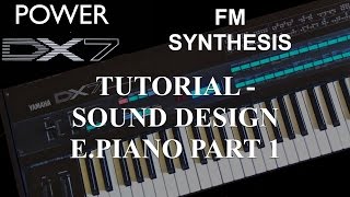 How to learn Yamaha DX7 Synthesizer  Tutorial FM Synthesis Sound Design EPiano Part 1 [upl. by Ycnej]