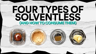 4 Different Types of Solventless Concentrates and How to Consume Them [upl. by Alodee582]