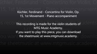 Kuchler Ferdinand Concertino for Violin Op 15 1st Movement Piano accompaniment [upl. by Glennon]