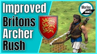 21 Population Britons Archer Rush  AOE2 Archer Rush Build Order [upl. by Verdi]