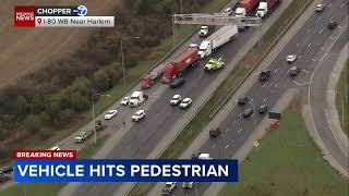 Pedestrian struck on I80 in south suburbs ISP [upl. by Ebonee]