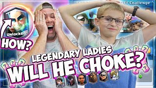 MY SON TRIES TO WIN ALL 6 LEGENDARY LADIES in the DRAFT CHALLENGE [upl. by Akehsal]