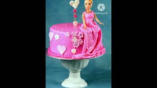 Eggless birthday princess barbie doll cake design for girls under 1000 barbiedollcake [upl. by Eimam]