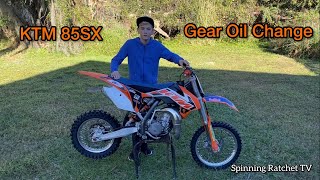 2015 KTM 85 SX Oil Change [upl. by Suiraj]