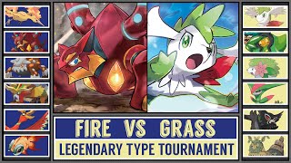 FIRE vs GRASS  Legendary Pokémon Type Tournament Battle 6 [upl. by Kerby]