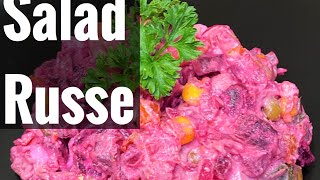 How to make Haitian Salad Russe Salad pomdetè ak bètrav [upl. by Kassey]