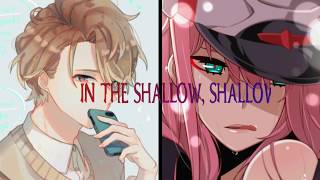 Nightcore Shallow A Star Is Born switching vocalslyrics [upl. by Llerehc]