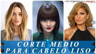 Modelo de cortes de cabelo feminino medio liso 2018 [upl. by Cam]