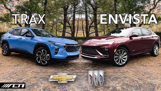 2024 Chevy Trax vs 2024 Buick Envista Compared The BEST New Small SUVs  Allcarnews [upl. by Nalim207]