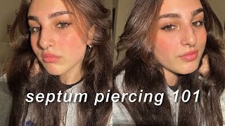 getting a septum piercing tips amp experience [upl. by Orlina535]