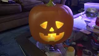 Animated LightUp Talking Jabberin Jack Pumpkin Decoration 9in x 11in2 [upl. by Anemolif]