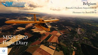 MSFS 2020 Flight Diary  1日1飛  Belgium  EBCI to EBFS  Microsoft Flight Simulator 2020 [upl. by Kenzie]