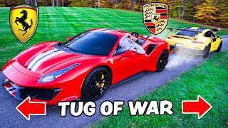 Ferrari 488 Pista vs Porsche 911 GT2 RS  TUG OF WAR [upl. by Caryn]