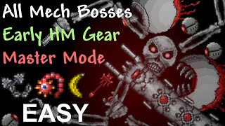 Terraria MECH TRIO Early Hardmode Items Master Mode [upl. by Ynneb39]