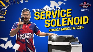 Konica Minolta C284 Service Solenoid  KSCB Tutorial [upl. by Yznel]