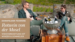 Dornfelder  Rotwein von der Mosel Feinherb mit leichter Restsüße Weinbau im Moseltal Weinprobe [upl. by Jasun]