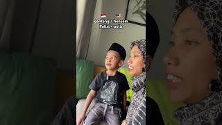 emak indonesia dan anak malaysia comedy funny lawakan shorts bahasa [upl. by Ringsmuth648]