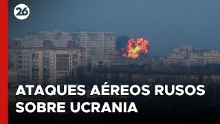 Ataques aéreos rusos sobre Ucrania [upl. by Sahpec]