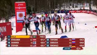 Stephen 11th in World Championship Skiathlon  Falun 2015 [upl. by Anafetse]