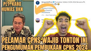 RESMI DIBUKA BULAN MARET  KAPAN PEMBUKAAN PENDAFTARAN CPNS 2024  CARA DAFTAR CPNS 2024 cpns2024 [upl. by Caz]