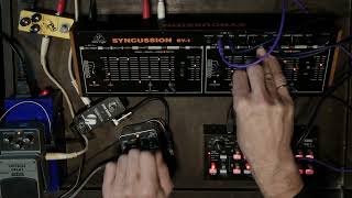 Syncussion SY1 jam with pedals and effects [upl. by Nivat]