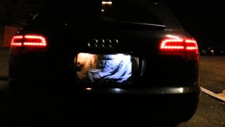 Audi A6 Original SMD Kennzeichenbeleuchtung LED vs Birne  HDVideo  Part 22 [upl. by Reitman]