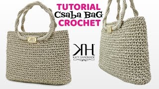 TUTORIAL BORSA UNCINETTO  quotCsabaquot CROCHET BAG ♡ Katy Handmade [upl. by Occir]