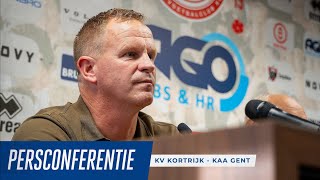 🎙 Persconferentie na KV Kortrijk  KAA Gent [upl. by Humph]