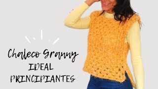 Chaleco Granny a Crochet  Ideal para principiantes [upl. by Davidoff]