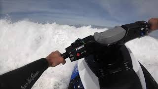 POV jetski driver on the inside of Nazare during a big waves session  GOPRO [upl. by Gaudette]