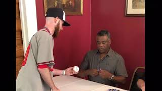 Meeting amp Getting Autographs from HOFers in Cooperstown 2018 [upl. by Aokek]