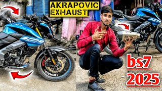 Bajaj Ns 125 Exhaust Modified Akrapovic  Exhaust Modified Akrapovic [upl. by Theron194]