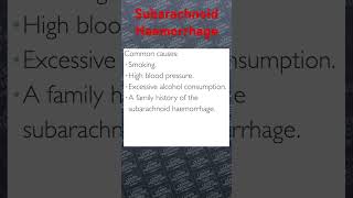 Subarachnoid Hemorrhage common causes science anatomy medicine [upl. by Birch815]