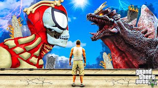 FRANKLIN VS SPIDER TITAN In GTA 5 [upl. by Eciram19]