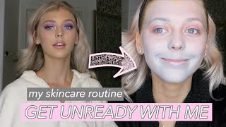 GET UNREADY WITH ME  skincare routine  Loren Gray [upl. by Maurilia32]