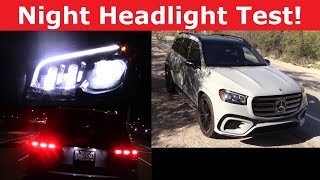 2024 Mercedes GLS 580 Headlight Test and Night Drive [upl. by Ecnadnac]