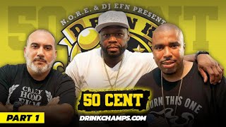 DRINK CHAMPS 50 Cent Part 1 Talks Donald Trump Kanye West for President  more  Episode 21 [upl. by Helbon]