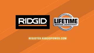 RIDGID Lifetime Service Agreement  How To Register [upl. by Broadbent1]