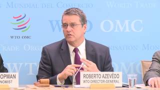 WTO Press Conference Trade Forecast and 2016 figures [upl. by Mireielle]