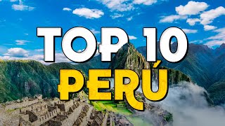 ✈️ TOP 10 Perú ⭐️ Que Ver y Hacer en Perú [upl. by Nirtiac]