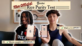 WE TOOK THE RICE PURITY TEST  VLOGMAS DAY 7 [upl. by Isobel]