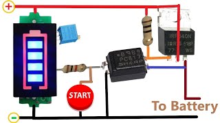 Great Idea Turn a Battery Level Indicator into a Battery Charger  Auto Cut OFF [upl. by Ynnaf150]