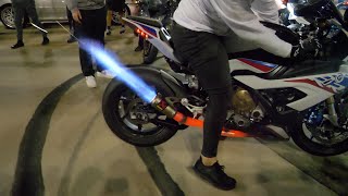 BMW S1000 RR CRAZY FLAMES [upl. by Nnaer803]