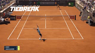 TIEBREAK  Alexander Zverev Vs Felix Auger Aliassime I Rome Masters I Expert Difficulty PS5 [upl. by Aylat]