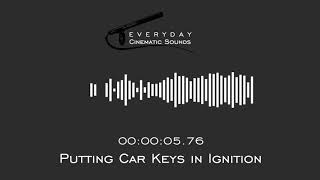 Putting Car Keys in Ignition  HQ Sound Effects [upl. by Ayerf]