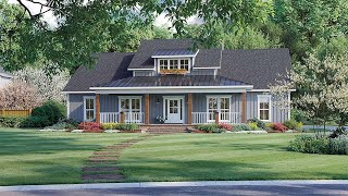 Farmhouse Plan 60109 at FamilyHomePlanscom [upl. by Yklam399]