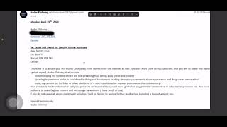 Nader elshamy sends cease and desist to Monty [upl. by Iohk]